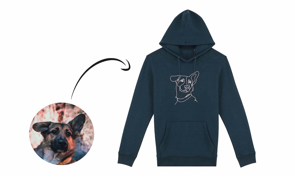 Indywidualnie haftowana bluza z motywem psa