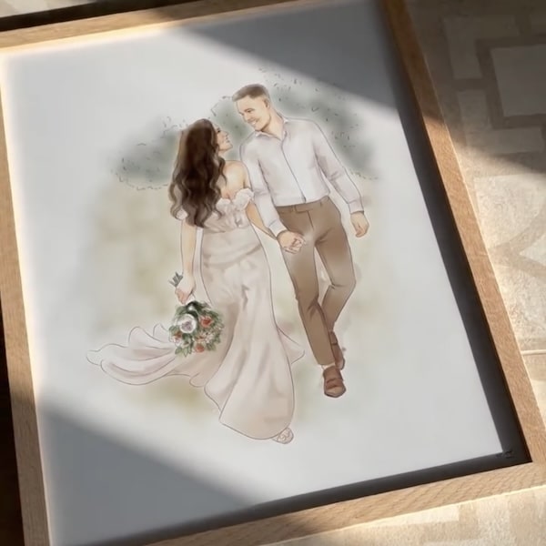 Kolorowy portret zakochanej pary